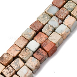 Natural Shoushan Stone Beads Strands&nbsp;G-B155-C07-8x8mm