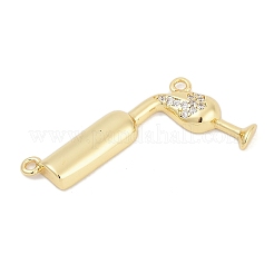 Brass Micro Pave Cubic Zirconia Pendants&nbsp;KK-G522-48G