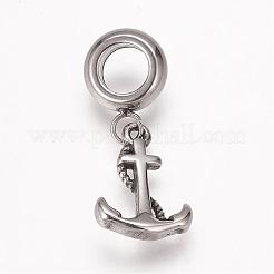 304 Stainless Steel European Dangle Charms&nbsp;OPDL-K001-29AS