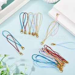 25Pcs 5 Colors Polyester Metallic Thread for Making Mobile Straps&nbsp;AJEW-TA00048