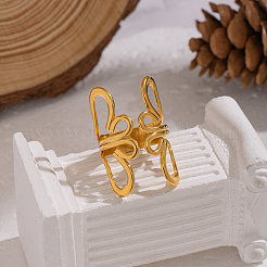304 Stainless Steel Cuff Open Rings for Women&nbsp;LS-PI6001