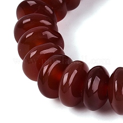 Natural Agate(Dyed & Heated) Rondelle Beaded Stretch Bracelets for Unisex&nbsp;BJEW-Q101-03C