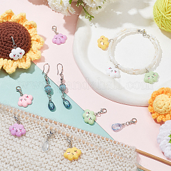 Teardrop & Cloud Locking Stitch Markers&nbsp;HJEW-AB00545