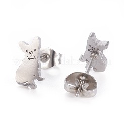 Tarnish Resistant 304 Stainless Steel Puppy Jewelry Sets&nbsp;SJEW-F208-04P