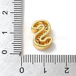 Brass Micro Pave Clear Cubic Zirconia Charms&nbsp;LS-ZIRC-C009-01G-S