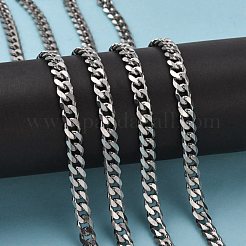 Tarnish Resistant Men's Jewelry Making 201 Stainless Steel Curb Chains&nbsp;CHS-A003B-1.8mm