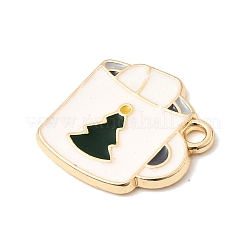 Christmas Theme Rack Plating Alloy Enamel Charms&nbsp;X-PALLOY-O109-29LG