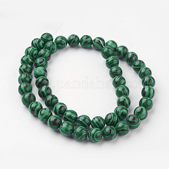 Synthetic Malachite Bead Strands&nbsp;G-G735-70-8mm