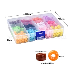 480Pcs 12 Colors Opaque Acrylic European Beads&nbsp;SACR-YW0001-42