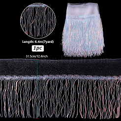 1Pc Sparkle Polyester Lace Ribbon with PET Paillette Tassel&nbsp;OCOR-PH0005-83