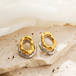 Brass Stud Earrings for Women&nbsp;WG9DD42-01