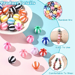 30Pcs Strip Opaque Acrylic Beads&nbsp;SACR-YW0002-01