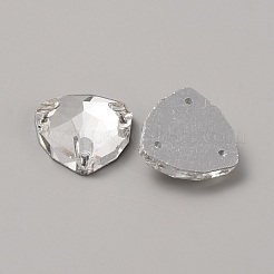 Rounded Triangle Sew on Rhinestone&nbsp;GLAA-WH0030-35B-01