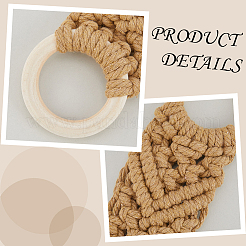 3Pcs 3 Colors Handmade Macrame Cotton Hanging Towel Holder&nbsp;AJEW-CN0006-37