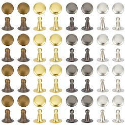 400Pcs 4 Colors Alloy Snap Rivet Butt Screw&nbsp;FIND-GF0009-29