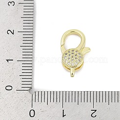 Brass Micro Pave Cubic Zirconia Lobster Claw Clasps&nbsp;KK-M311-27G