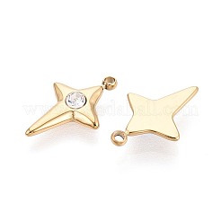 304 Stainless Steel Rhinestone Pendants&nbsp;STAS-N123-07G