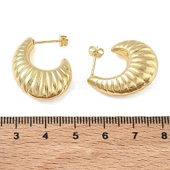 Brass Stud Earrings for Women&nbsp;KK-CBAD851-12G