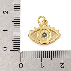 Rack Plating Brass Micro Pave Cubic Zirconia Pendants&nbsp;KK-C074-49G