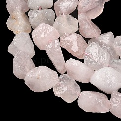 Raw Rough Natural Rose Quartz Beads Strands&nbsp;G-A319-A01-01