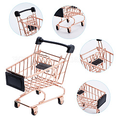 Iron Supermarket Trolley Display Decorations&nbsp;DJEW-WH0042-139RG