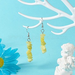 Natural & Synthetic Mixed Stone Chip Beads Dangle Earrings&nbsp;EJEW-JE04649