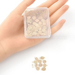 50Pcs Rack Plating Brass Filigree Charms&nbsp;KKC-YW0001-01