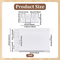 3Pcs Rectangle Plastic Clay Mold&nbsp;TOOL-WH0059-051B