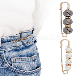 8Pcs 2 Styles Alloy Safety Pin Brooch&nbsp;JEWB-LP0004-29