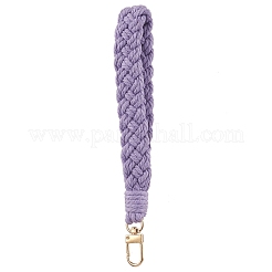 Handmade Macrame Cotton Threads Wrist Strap Pendant Decoration&nbsp;HJEW-JM02625-03