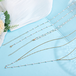 2Pcs 2 Styles Zinc Alloy with ABS Imitation Pearl Body Chain for Women&nbsp;AJEW-HY0002-12