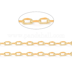 Handmade Golden Brass Enamel Link Chains&nbsp;CHC-M021-66B-05