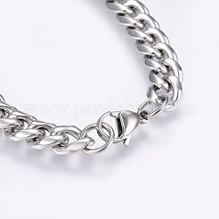 Tarnish Resistant 201 Stainless Steel Curb Chain Bracelets&nbsp;BJEW-E343-01A