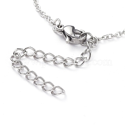 Non-Tarnish (Jewelry Parties Factory Sale)304 Stainless Steel Pendant Bib Necklaces&nbsp;NJEW-G334-02P