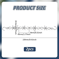 2Pcs Alloy Thorns Shoes Chain&nbsp;AJEW-FG0004-50B