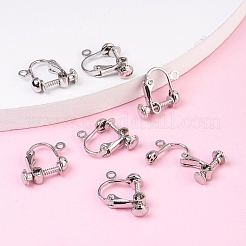 Brass Screw On Clip-on Earring Dangling Charms Pendants Setting Findings&nbsp;LS-KK-M019-01P