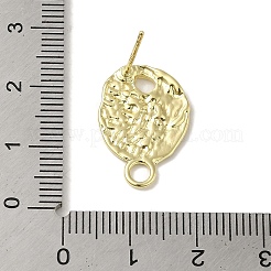 Brass Studs Earring Findings&nbsp;KK-K371-09G