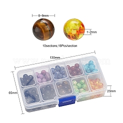180Pcs 7 Style Natural & Synthetic Gemstone Beads&nbsp;G-YW0001-13