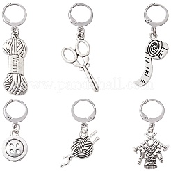 Sewing Theme Alloy Multifunction Pendant Decorations&nbsp;HJEW-CJ00004
