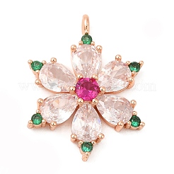 Rack Plating Brass Pave Cubic Zirconia Pendants&nbsp;KK-R150-14