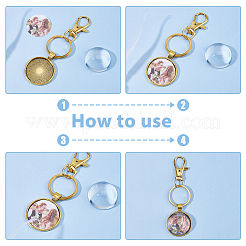Flat Round Alloy Keychains&nbsp;KEYC-DC00052
