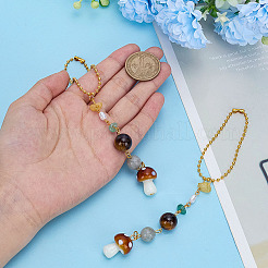 2Pcs Alloy Sun & Glass Pendant Decorations&nbsp;AJEW-ME0001-52A