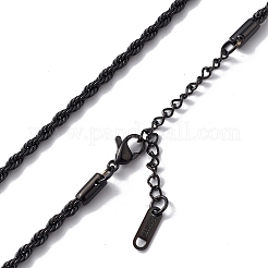 304 Stainless Steel Rope Chain Necklace for Men Women&nbsp;NJEW-K245-023B