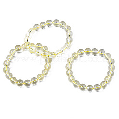 Synthetic Citrine Beaded Stretch Bracelets&nbsp;BJEW-Q692-48A