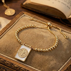 Adjustable Brass Box Chain Slider Bracelets&nbsp;GV3572