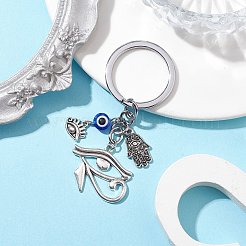 Resin & Tibetan Style Alloy Keychains&nbsp;KEYC-JKC00780-03