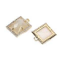 Natural Moonstone Faceted Rectangle Pendants&nbsp;G-I375-05G-02