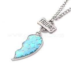 Best Friends Alloy Pendant Necklaces&nbsp;NJEW-K124-02B-P