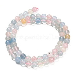 Natural Morganite Beads Strands&nbsp;G-H329-C13-6mm-AA