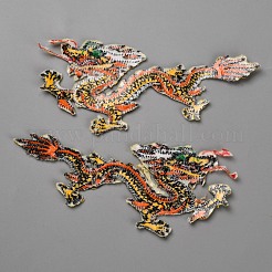 Dragon Embroidery Iron on/Sew on Patches&nbsp;DIY-WH0568-56D